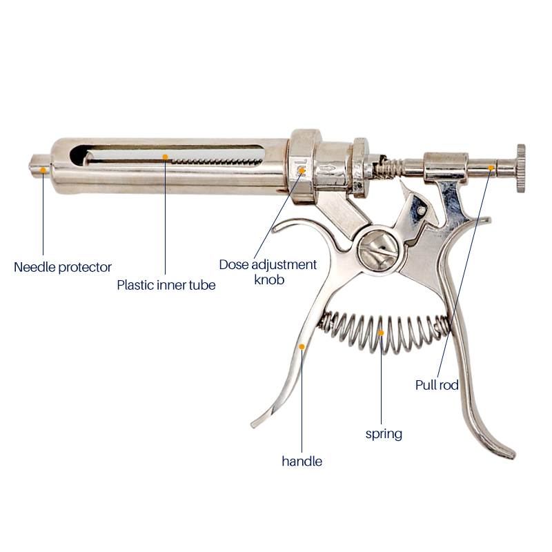 Veterinary Syringe Gun - Veterinärtierspritze, Ziege, Schwein, Kuh, kontinuierliche Injektion,