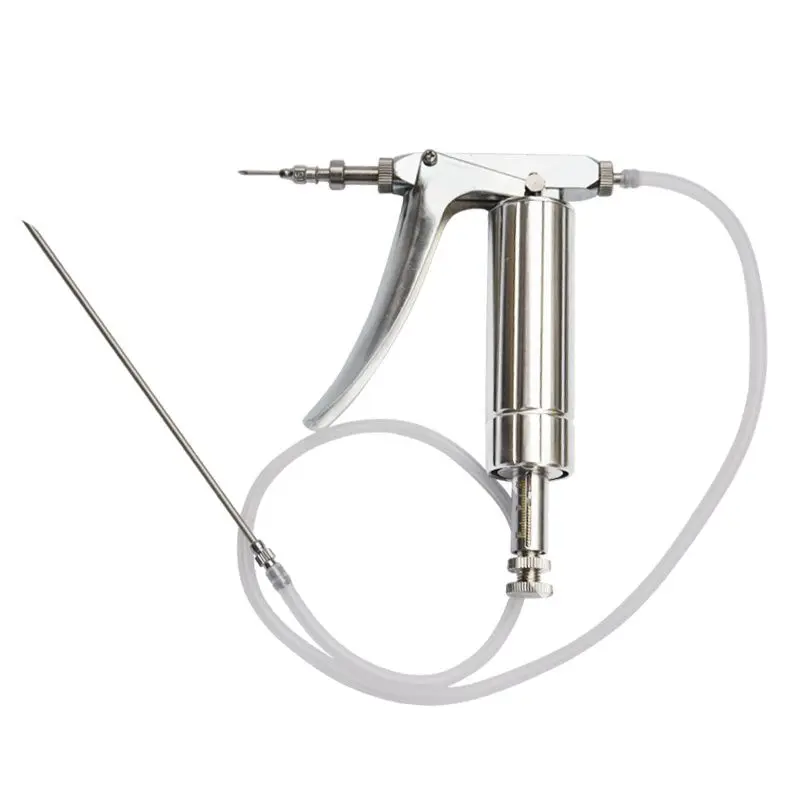 Veterinary Syringe Gun - Edelstahl impfstoff, einstellbare Endlos spritze, Spritze,