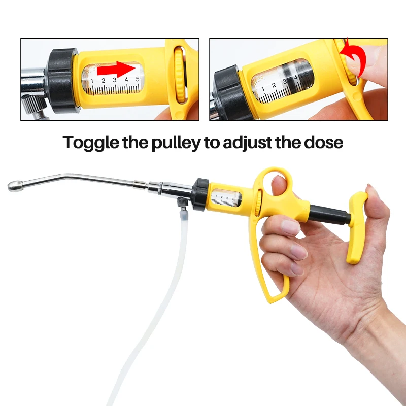 1 Set 5ml/10ml Einstellbare Ko – Veterinary Syringe Gun Bewertung und Preis